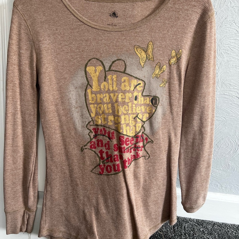 Disney Brown Long Sleeve Graphic Tee